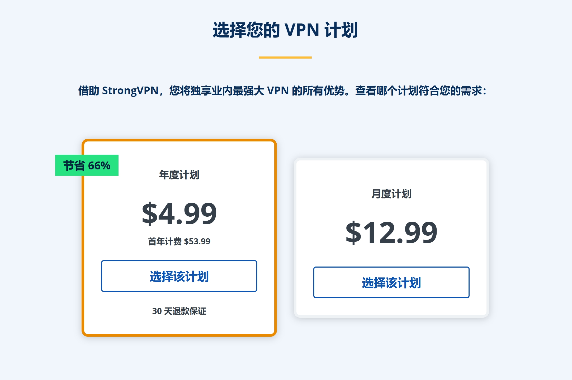 StrongVpn官网套餐
